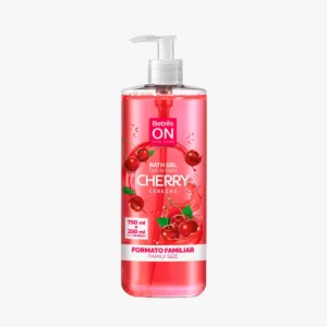 Gel de baño con aroma a cereza Betres ON en formato familiar de 750 ml + 250 ml gratis.