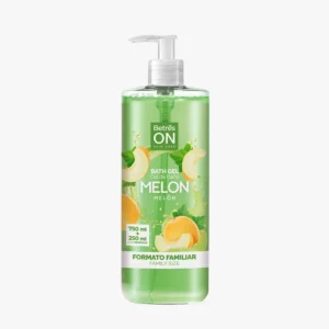 Gel de baño refrescante con aroma a melón Betres ON, envase familiar de 750 ml + 250 ml gratis.